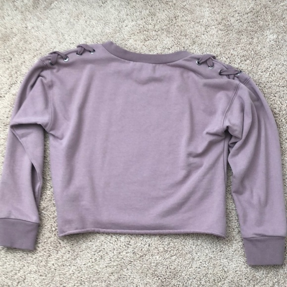 Purple Cropped Sweater - Picture 2 of 3